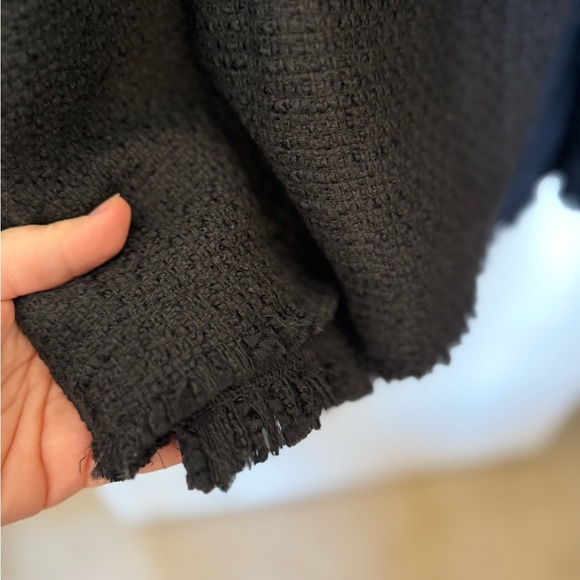 H&M Black Boucle Wool Blend Short Sleeve Mini Dress in Size XL - Picture 6 of 10